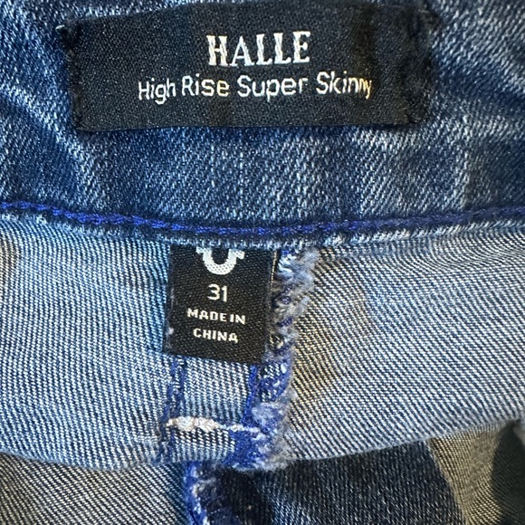 True Religion Blue Women’s Halle High-Rise Super Skinny Jeans - Picture 5 of 7